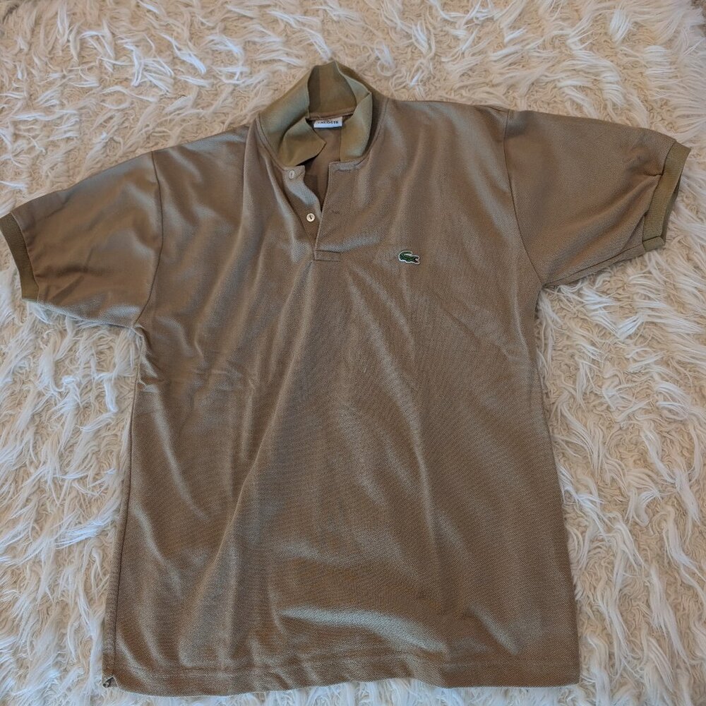 Lacoste Polo Shirt Mens Size 6 Sand
